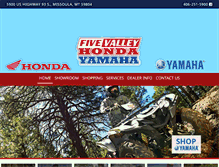 Tablet Screenshot of fivevalleyhondayamaha.com